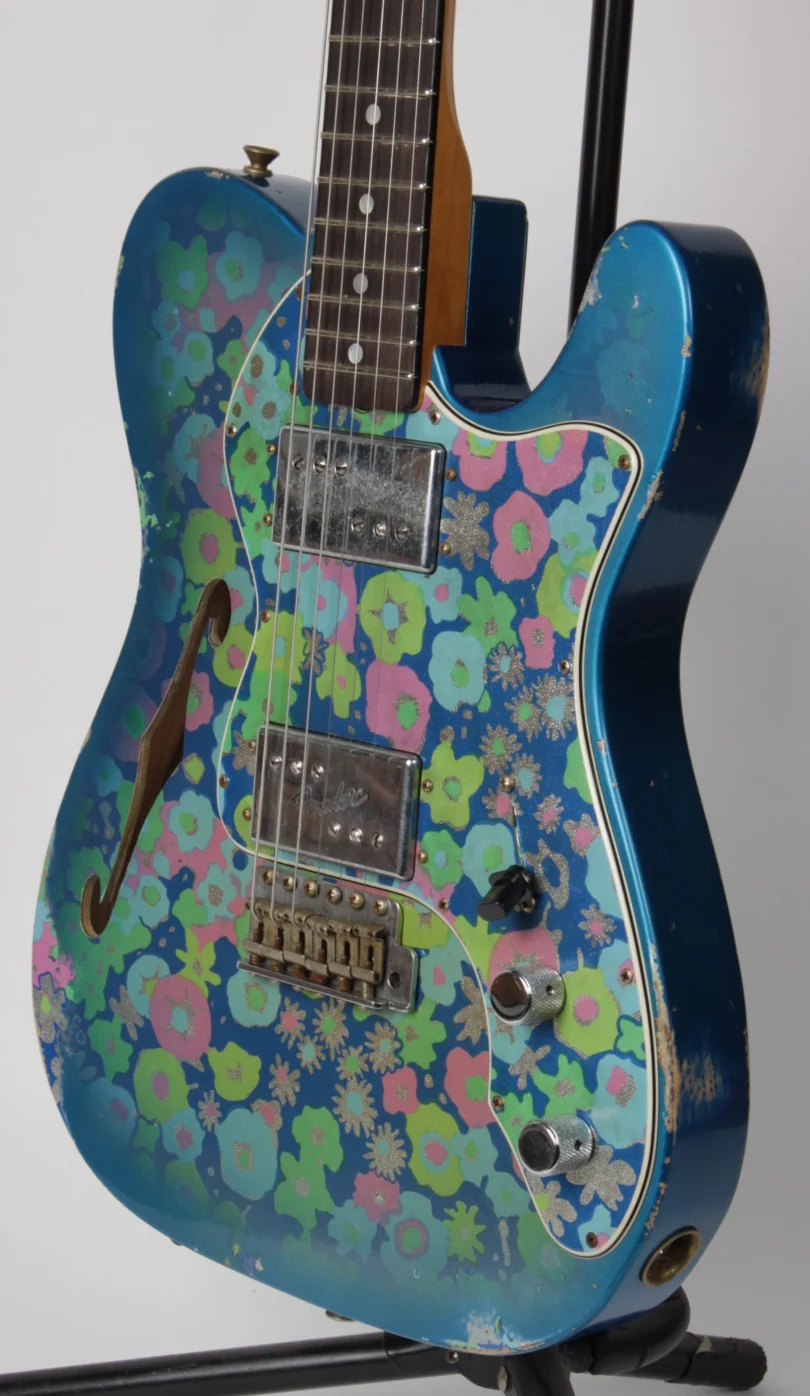 Fender Custom Shop Telecaster 1972 Thinline Ltd. Blue Flower Relic (near mint condition) – Bild 3