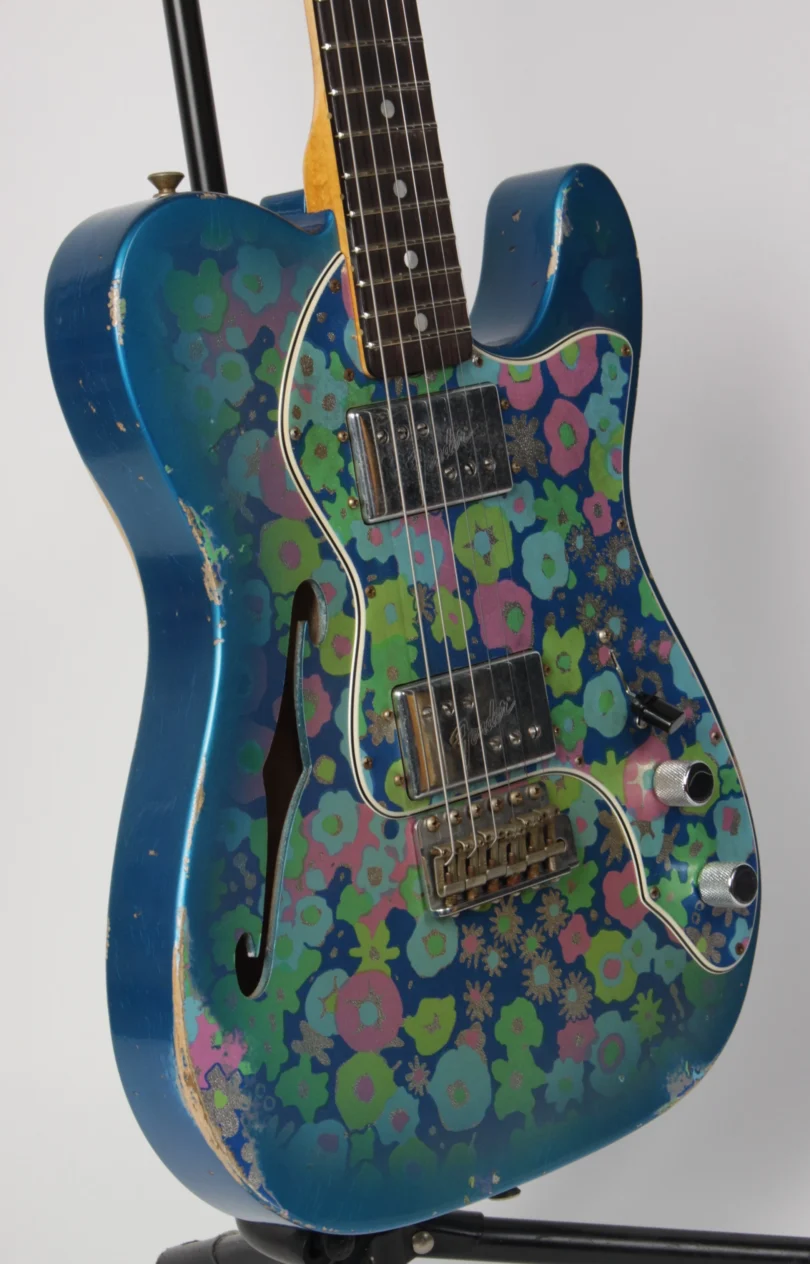 Fender Custom Shop Telecaster 1972 Thinline Ltd. Blue Flower Relic (near mint condition) – Bild 2