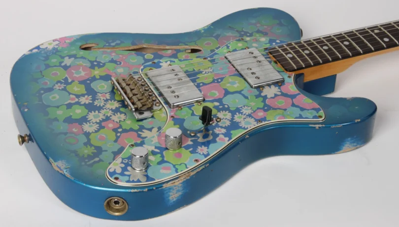 Fender Custom Shop Telecaster 1972 Thinline Ltd. Blue Flower Relic (near mint condition) – Bild 11