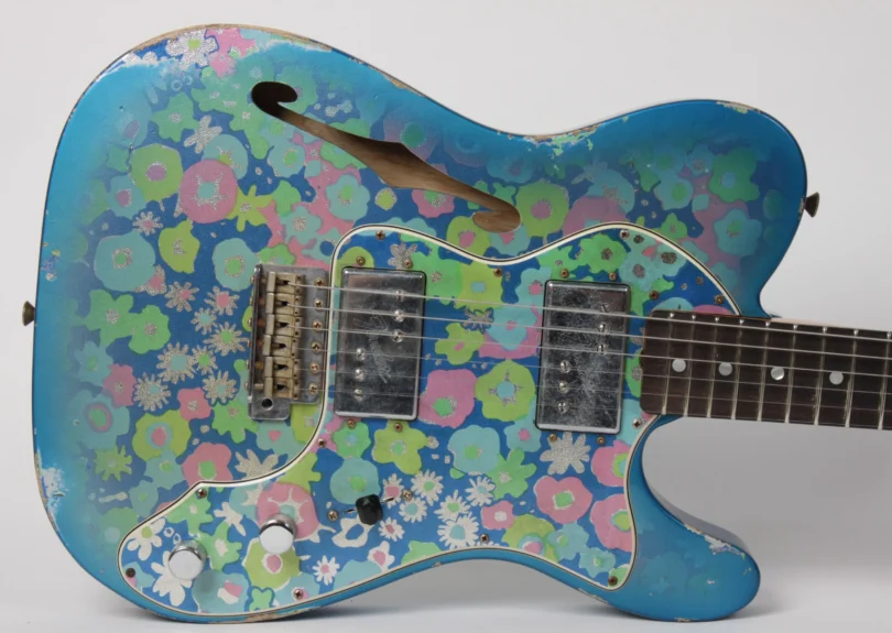 Fender Custom Shop Telecaster 1972 Thinline Ltd. Blue Flower Relic (near mint condition) – Bild 10