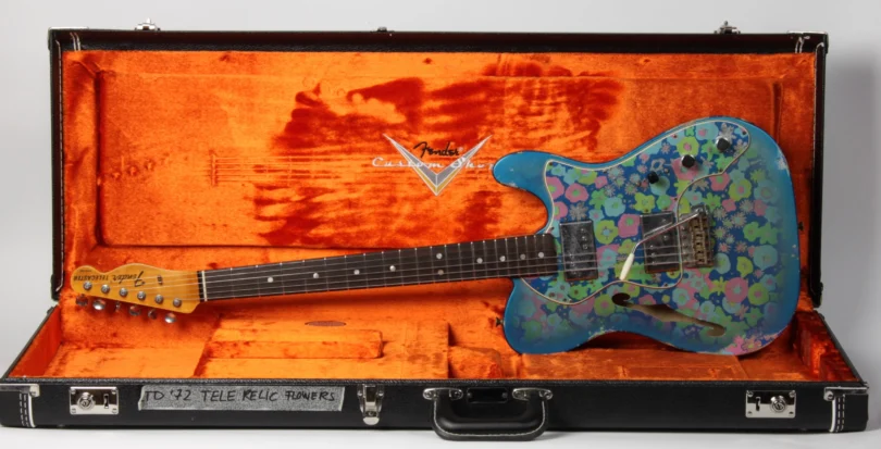 Fender Custom Shop Telecaster 1972 Thinline Ltd. Blue Flower Relic (near mint condition) – Bild 29