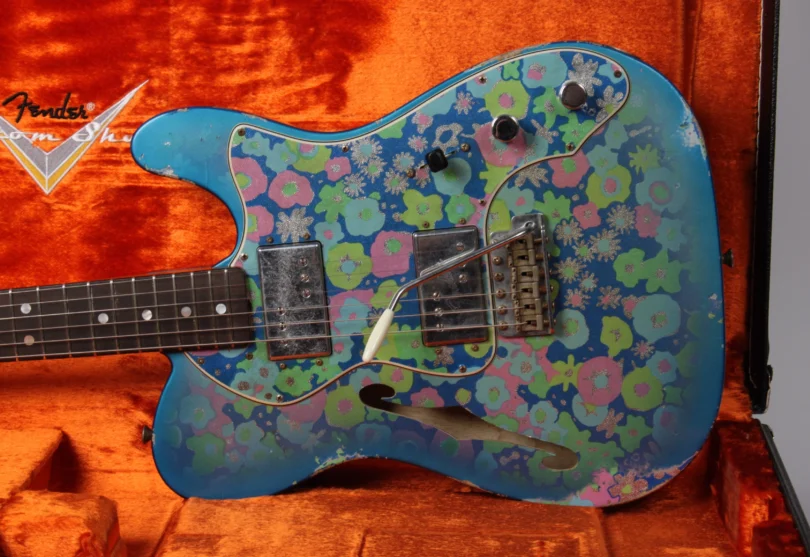 Fender Custom Shop Telecaster 1972 Thinline Ltd. Blue Flower Relic (near mint condition) – Bild 31
