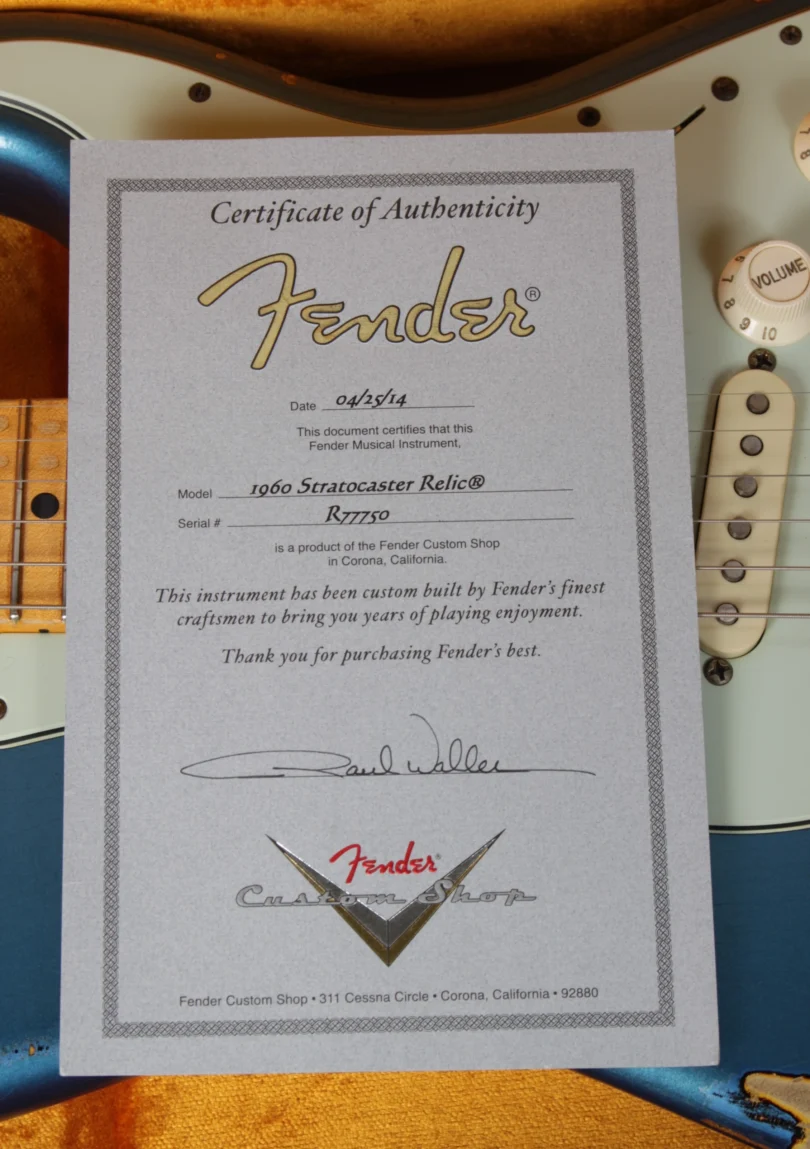 Fender Custom Shop Paul Waller Masterbuilt Stratocaster 1960 Lake Placid Blue over 3 Tone Sunburst, – Bild 24