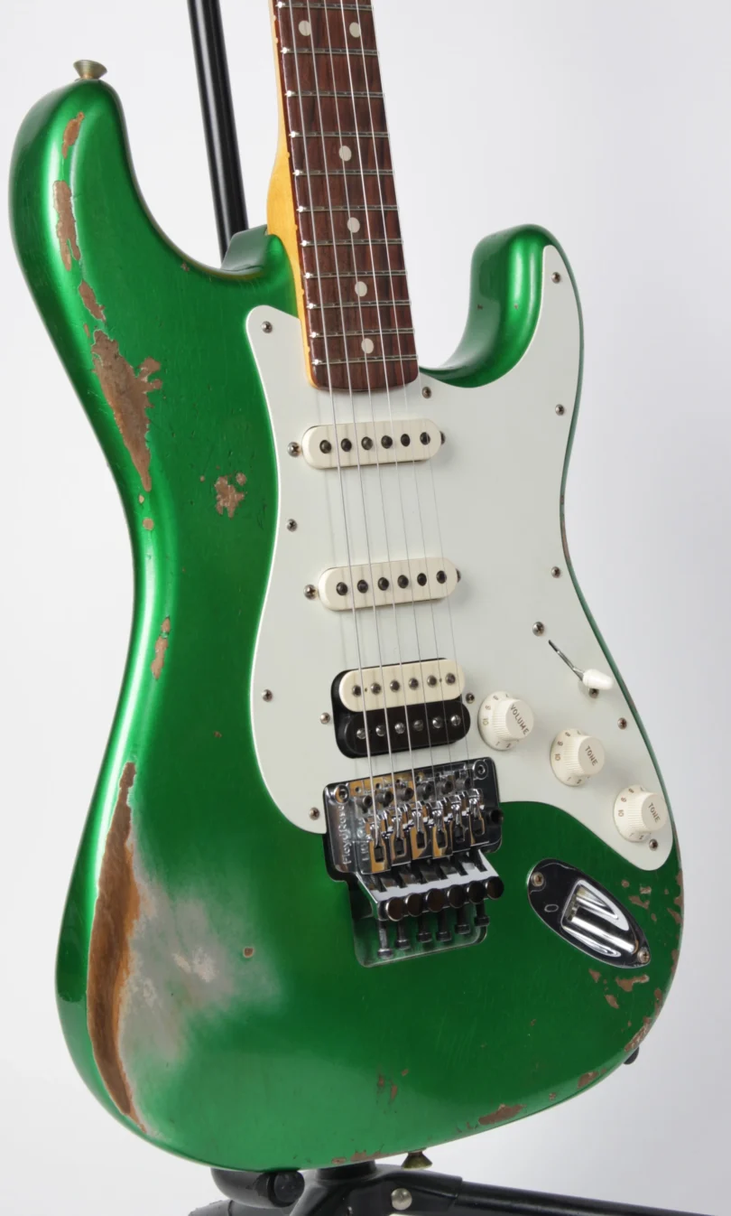Fender Custom Shop Stratocaster 1960 Heavy Relic HSS Floyd Rose Lime Green (mint condition) – Bild 2