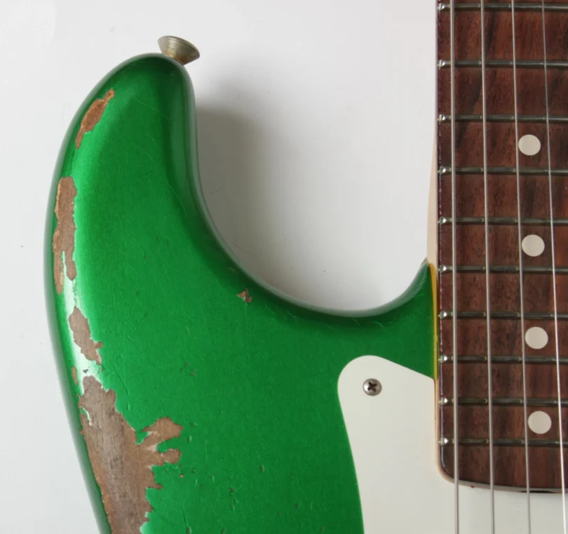 Fender Custom Shop Stratocaster 1960 Heavy Relic HSS Floyd Rose Lime Green (mint condition) – Bild 6