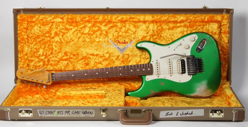 Fender Custom Shop Stratocaster 1960 Heavy Relic HSS Floyd Rose Lime Green (mint condition) – Bild 24